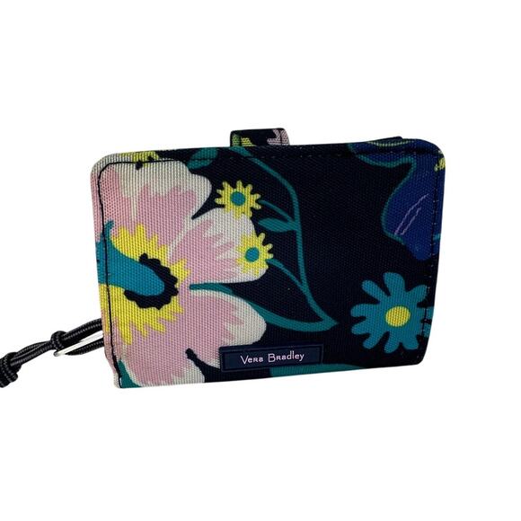 Vera Bradley Lighten Up RFID Small Wallet in Firefly Garden - Picture 1 of 8
